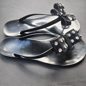 Kate Spade Black Bow Embellished Women's Sandals